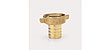 Brass threaded fittings with serrated hosetails, swivelling nuts and flat seals.