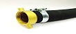 Black rubber 10 bar oil S&D hose assemblies fitted with brass FBSP couplings