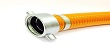 High visibility orange PVC superelastic hose assembly fitted with URT threaded couplings
