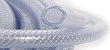 Clear reinforced food quality PVC hose - textile braided